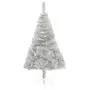 Albero di Natale Artificiale a Metà con Base Argento 120 cm PVC