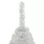 Albero di Natale Artificiale a Metà con Base Argento 120 cm PVC