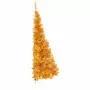 Albero di Natale Artificiale a Metà con Supporto Oro 210 cm PVC