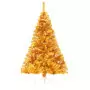 Albero di Natale Artificiale a Metà con Supporto Oro 120 cm PVC