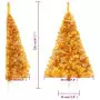 Albero di Natale Artificiale a Metà con Supporto Oro 120 cm PVC