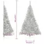 Albero di Natale Artificiale a Metà con Base Argento 180 cm PVC