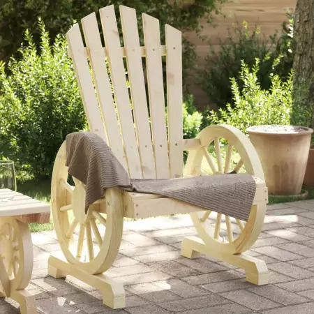 Sedia da Giardino Adirondack in Legno Massello di Abete