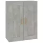 Mobile a Parete Grigio Cemento 69,5x32,5x90cm Legno Multistrato