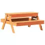 Tavolo Picnic con Sabbiera Bambini Marrone Legno Massello Pino