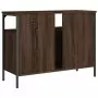 Mobile Lavabo Bagno Rovere Marrone 60x30x60cm Legno Multistrato