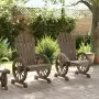 Sedie da Giardino Adirondack 2 pz in Legno Massello di Abete