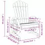 Sedie da Giardino Adirondack 2 pz in Legno Massello di Abete