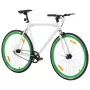 Bicicletta a Scatto Fisso Bianca e Verde 700c 51 cm