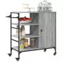 Carrello da Cucina Grigio Sonoma 87,5x38,5x84,5 cm Multistrato