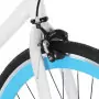 Bicicletta a Scatto Fisso Bianca e Blu 700c 51 cm