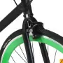 Bicicletta a Scatto Fisso Nera e Verde 700c 51 cm