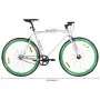 Bicicletta a Scatto Fisso Bianca e Verde 700c 59 cm