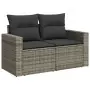 Set Divani da Giardino 13 pz con Cuscini Grigio in Polyrattan