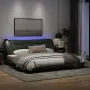 Giroletto con Luci LED Grigio Scuro 200x200 cm in Tessuto