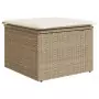 Set Divani da Giardino 11 pz con Cuscini Beige in Polyrattan