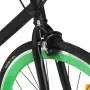 Bicicletta a Scatto Fisso Nera e Verde 700c 55 cm