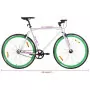 Bicicletta a Scatto Fisso Bianca e Verde 700c 55 cm