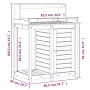 Tavolo Invaso con Ripiani 82,5x50x109,5 cm Massello Douglas