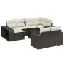 Set Divani da Giardino 11 pz con Cuscini in Polyrattan Nero