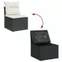 Set Divani da Giardino 9 pz con Cuscini Nero in Polyrattan