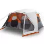 Tenda da Campeggio con LED Grigia e Arancione 443x437x229 cm