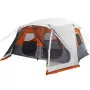 Tenda da Campeggio con LED Grigia e Arancione 443x437x229 cm