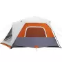 Tenda da Campeggio con LED Grigia e Arancione 443x437x229 cm