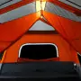 Tenda da Campeggio con LED Grigia e Arancione 443x437x229 cm