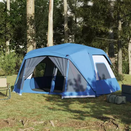 Tenda da Campeggio 10 Persone Blu 443x437x229 cm