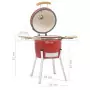 Griglia Barbecue Kamado Affumicatore in Ceramica 81 cm