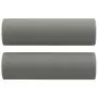 Cuscini Decorativi 2 pz Grigio Scuro Ø15x50 cm in Tessuto