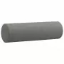 Cuscini Decorativi 2 pz Grigio Scuro Ø15x50 cm in Tessuto