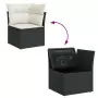 Set Divani da Giardino 12 pz con Cuscini Nero in Polyrattan