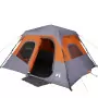 Tenda da Campeggio 6 Persone Grigia e Arancione 344x282x192 cm