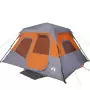 Tenda da Campeggio 6 Persone Grigia e Arancione 344x282x192 cm