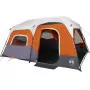 Tenda da Campeggio con LED Grigia e Arancione 441x288x217 cm