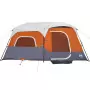 Tenda da Campeggio con LED Grigia e Arancione 441x288x217 cm