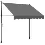 Tenda da Sole Retrattile Antracite 200x150 cm Tessuto e Acciaio