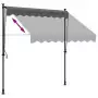 Tenda da Sole Retrattile Antracite 200x150 cm Tessuto e Acciaio