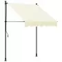 Tenda da Sole Retrattile Crema 150x150 cm in Tessuto e Acciaio