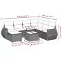 Set Divani da Giardino con Cuscini 8 pz Nero in Polyrattan