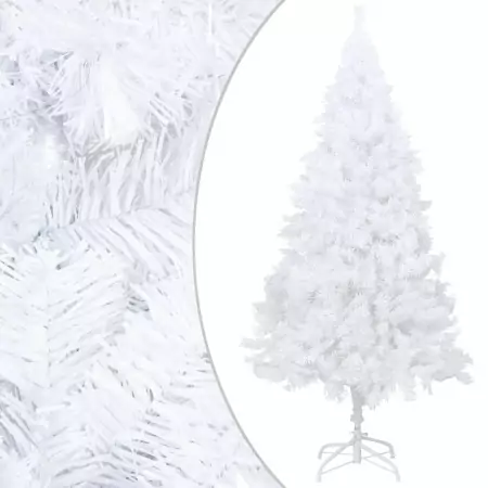 Albero di Natale Artificiale con Rami Folti Bianco 120 cm PVC