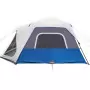 Tenda da Campeggio con LED Azzurra 443x437x229 cm