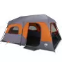 Tenda da Campeggio 9 Persone Grigia e Arancione 441x288x217 cm