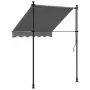 Tenda da Sole Retrattile Antracite 150x150 cm Tessuto e Acciaio