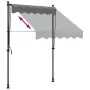 Tenda da Sole Retrattile Antracite 150x150 cm Tessuto e Acciaio