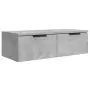 Mobili Pensili 2 pz Grigio Cemento 68x30x20cm Legno Multistrato