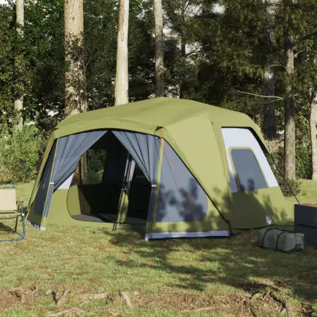 Tenda da Campeggio 10 Persone Verde 443x437x229 cm