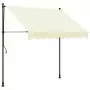 Tenda da Sole Retrattile Crema 200x150 cm in Tessuto e Acciaio